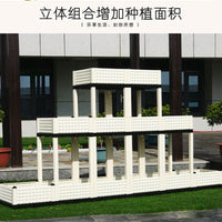 Self-Watering Rectangular Plastic Planter Box for Indoor Vegetable Gardening