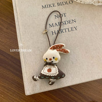 Korean Ins Style Christmas New Year Cartoon Rabbit Doll Keychain Bag Charm