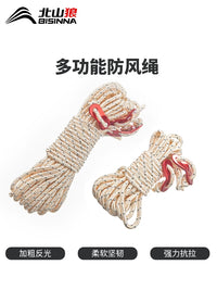 Beishanlang Tent Tarp Wind Rope with Metal Adjuster Buckles for Outdoor Camping
