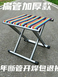 Portable Folding Stool with Backrest for Outdoor Camping Fishing