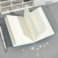 A6 Hardcover Blank Page Notebook with Star Pattern for Students