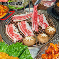 Korean Style Commercial Charcoal Grill with Exhaust System for BBQ