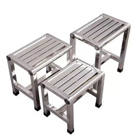 Stainless Steel Shower Stool with Non-Slip Feet for Elderly and Disabled, Square Bath Seat