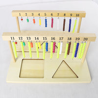 Montessori 1-20 Bead Frame Math Educational Toy