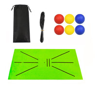 Golf Swing Mat with Impact Trajectory Detection for Indoor/Outdoor Practice