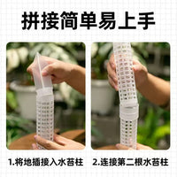 Moss Pole for Climbing Plants with Support Stakes and Ties, Thickened Anti-Toppling Plant Support for Potted Plants