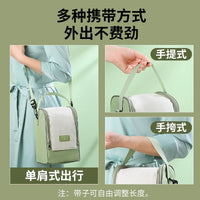 Round Insulated Lunch Bag for Bento Boxes and Thermal Pots, Portable Tote with Thick Aluminum Foil Lining