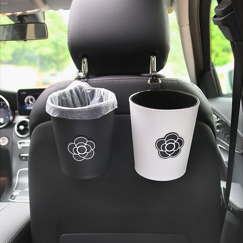 Car Seat Back Organizer with Trash Can and Storage Pockets