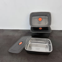 Stainless Steel Food Storage Containers with Lids, Airtight Meal Prep Boxes for Refrigerator, Outdoor, and Travel