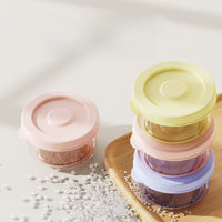 Baby Food Storage Containers, 60ml PP Mini Divided Fresh-keeping Boxes with Lids, Microwave and Freezer Safe