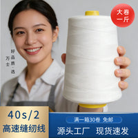 Wanshi 402 High-Speed Polyester Sewing Thread, Large Spool 500g for Industrial Machines