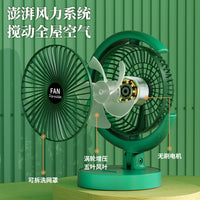 Foldable USB Desk Fan with Phone Holder, Portable Circulating Fan for Office and Home
