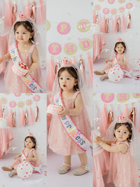 Baby Girl's First Birthday Party Dress-Up Set for Photography and Events