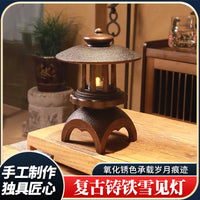 Vintage Cast Iron Snow Viewing Lantern Dome Oil Lamp