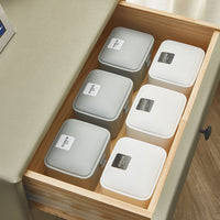 Japanese Style Portable Storage Box with Lid for Charger Cables and Small Items