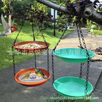 Outdoor Hanging Double-Layer Bird Feeder and Waterer