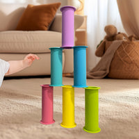 Silicone Stacking Cups Baby Rainbow Nesting Toy Set for Toddlers and Infants