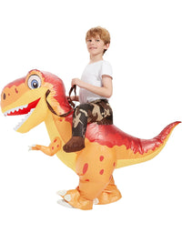 Inflatable Dinosaur Rider Costume for Kids - Tyrannosaurus Rex, Allosaurus, Velociraptor, or Dragon