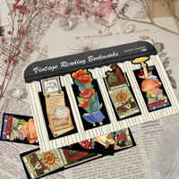 Vintage Floral & Mushroom Magnetic Bookmarks for Reading, Decorative Page Markers