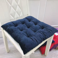 Thickened Milk Velvet Seat Cushion with Ties for Chairs