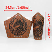Medieval Retro Embossed Gauntlet Wristband for Cosplay & Stage Performance, Knight Costume Accessory