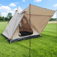 Outdoor Camping Quick-Setup Pyramid Tent for 1-2 People with Tarp Function