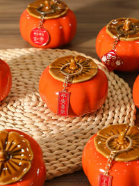 Persimmon Ornaments with Tray and Charms for New Home Housewarming Gift Set
