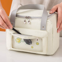 Japanese Style Insulated Lunch Bag with Aluminum Foil Lining for Picnics and Travel
