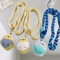 Sweet Ins Parrot Plush Doll Pendant with Crossbody Lanyard for Phone Case or Bag