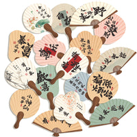 Mini Fan Cake Toppers for Ice Cream & Desserts, New Chinese Style