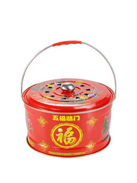Portable Charcoal Brazier with Grill Grate for Outdoor Heating and BBQ