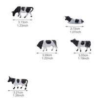 Farm Animal Model Set Black and White Cow Figurines