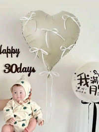 Baby Full Moon / 100-Day Celebration Balloon & Banner Decor Set for Photo Props