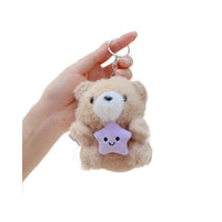 Cute Bear Plush Keychain Pendant for Bags and Keys, Wedding Toss Doll