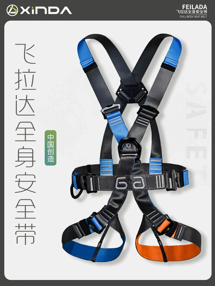 Xinda Full Body Climbing Harness for Adults and Children, Via Ferrata and Adventure Park Safety Gear
