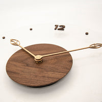 Minimalist Nordic Wooden Wall Clock with Acrylic Glass for Living Room Decor
