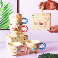 Ceramic Coffee Mug Gift Set with Gift Bag and Box, High-Value Design, Birthday Present, Water Cup