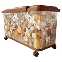 Stackable Transparent Storage Box with Lid for Toys, Snacks, and Blocks