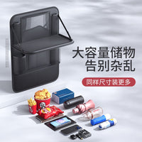 Car Seat Back Organizer with Foldable Table Tray, Multi-Pocket Storage Bag for Kids and Travel Essentials