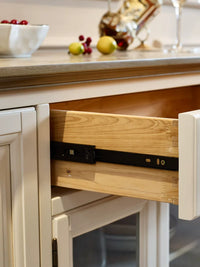 American Country Solid Wood Sideboard Mediterranean Style Storage Cabinet for Living Room Dining Room