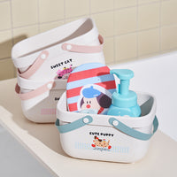 Cartoon Portable Drainable Storage Basket for Bathroom, Toiletries, Toys, and Sundries