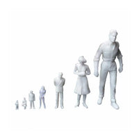 Miniature Unpainted Human Figures for Architectural Models and Dioramas
