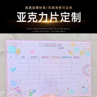 Customizable Acrylic Sheet with UV Printed Cartoon Patterns and Laser Cut Edges