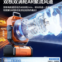 Portable USB Rechargeable Camping Fan with Cooling Function and Remote Control