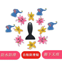 PEVA Anti-Slip Bath Stickers for Kids - Cute Cartoon Animal Designs