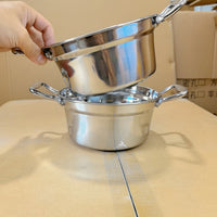 Individual Stainless Steel Shabu-Shabu Hot Pot for Commercial Use, Induction Compatible