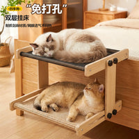 All-Season Cat Hammock Window Perch Bed for Multiple Cats, Large Hanging Cat Bed