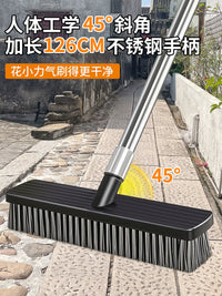 Outdoor Patio Stainless Steel Wire Brush with Long Handle for Moss and Tile Cleaning