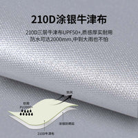 Outdoor Sunshade Tarp Canopy with Silver Coating for Camping, Rainproof and UV Protection