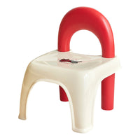 Kids' Non-Slip Plastic Stool with Backrest for Bathroom and Home Use